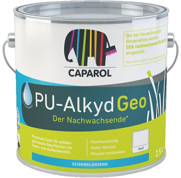 Caparol PU-AlkydGeo / Capagreen PU-Alkyd Aqua Seidenglänzend Weiß 2.5 L