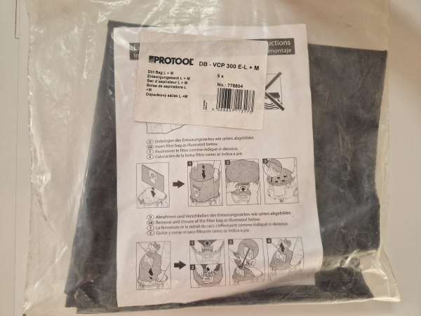 Protool Entsorgungssack DB-VCP300 5 Stück 778804