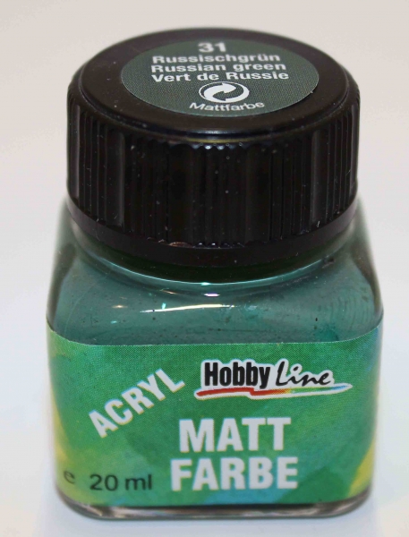 Hobby Line Acryl-Mattfarbe russischgrün 20 ml