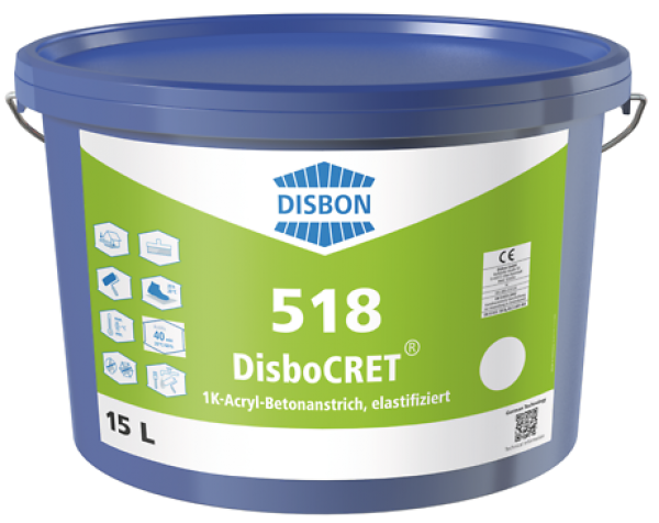 Caparol DisboCRET 518 1K-Acryl-Betonanstrich, elastifiert weiß 15 Liter