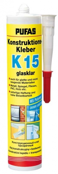 PUFAS Konstruktions-Kleber K 15 glasklar