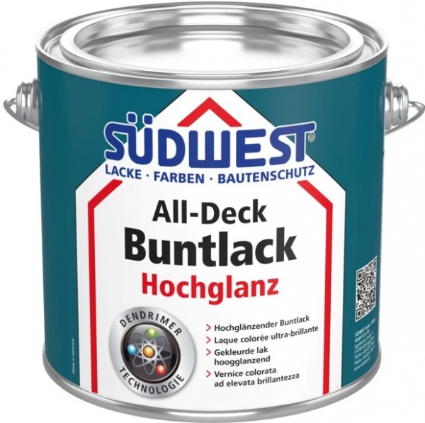 SÜDWEST All-Deck Buntlack Hochglanz K60 RAL 7035 125 ML