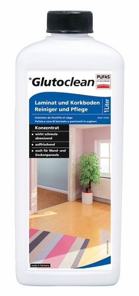 Glutoclean Laminat und Korkboden Reiniger und Pflege 1 Liter