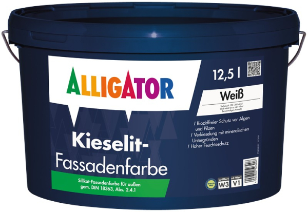ALLIGATOR Kieselit Fassadenfarbe weiß